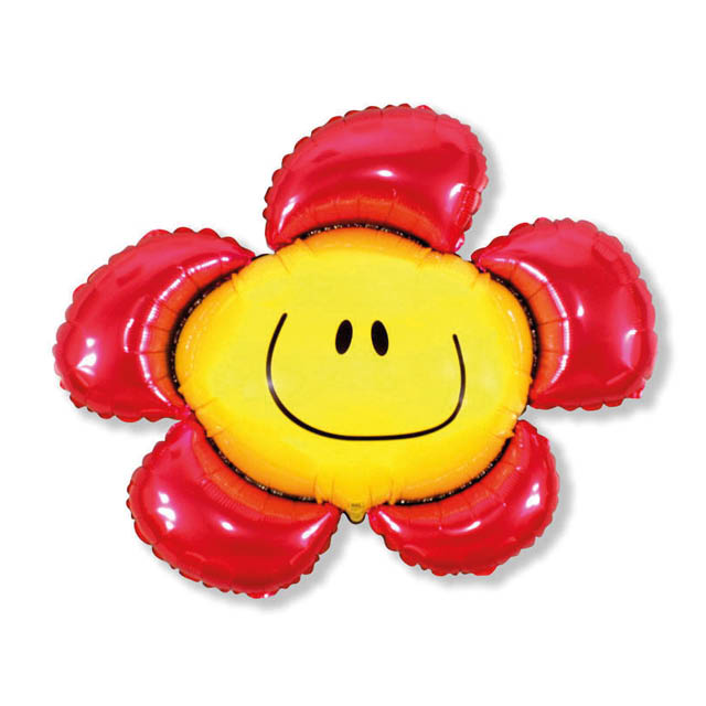 FM Shape Smiley Flower rood