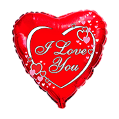 Miniloon 9 inch - I Love You Hearts per 5 stuks