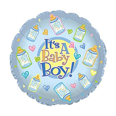 Miniloon 9" Baby Boy Bottles per 5 stuks