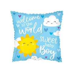 Miniloon 9 inch - Welcome Boy per 5 stuks