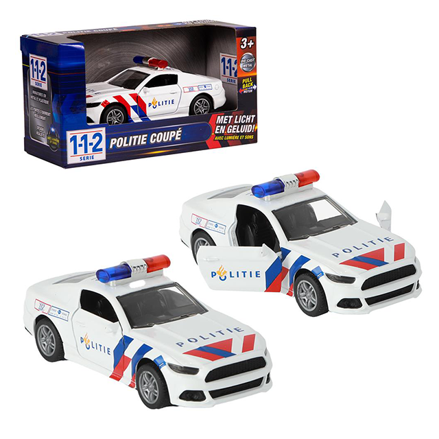 VDM 112 Politie Auto Sportwagen 1:36 met licht + geluid
