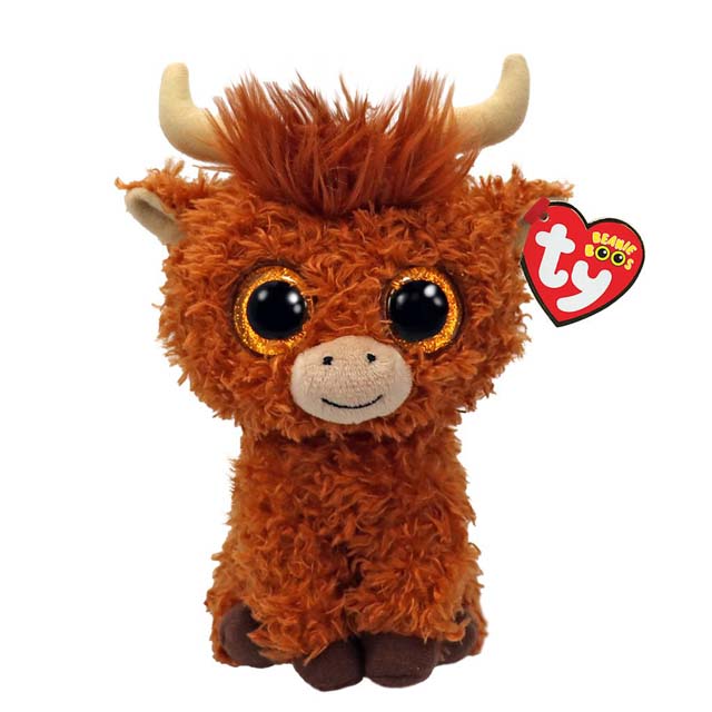 TY Beanie Boos Alfie Highland Cow15 CM