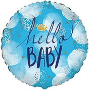 Miniloon 9 inch - Hello Baby boy per 5 stuks