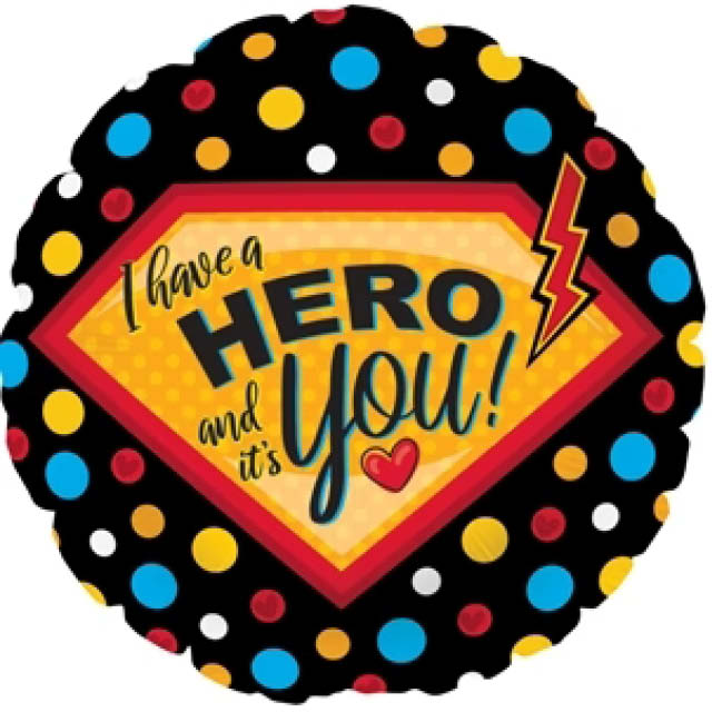 Miniloon 9 inch - I Have a Hero, its you! per 5 stuks