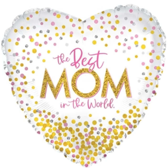 Miniloon Best Mom Confetti per 5 stuks