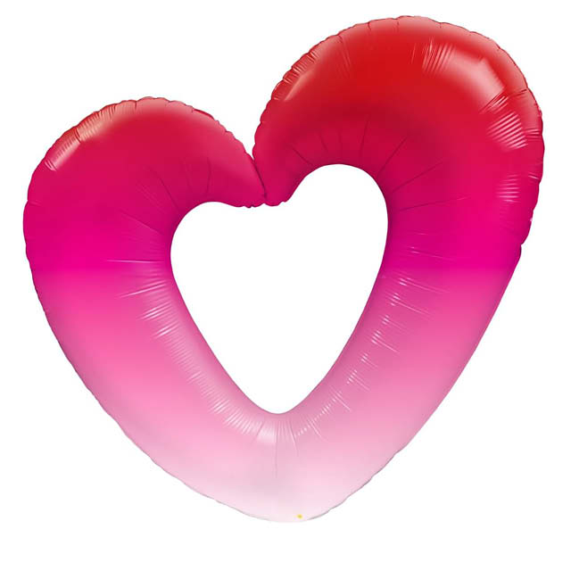 AN Jumbo heart pink ombre with heart hole