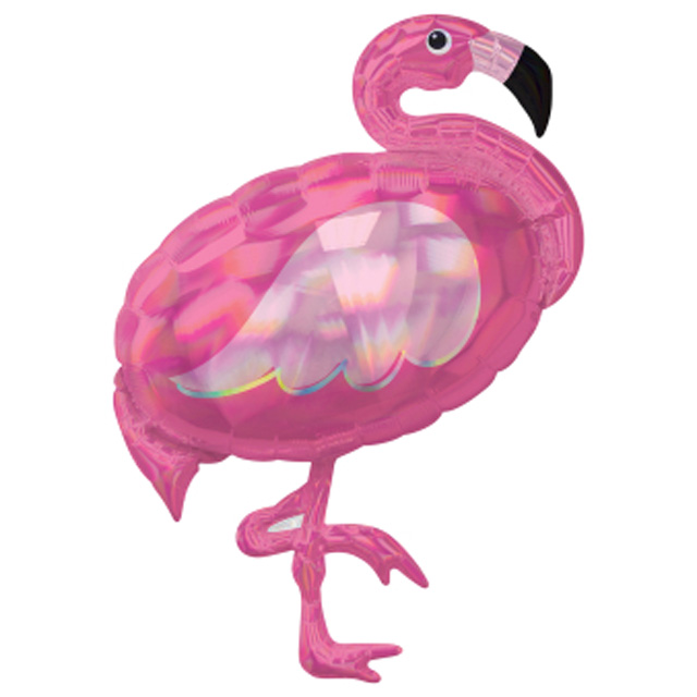 AN Holographic SuperShape Iridescent Pink Flamingo